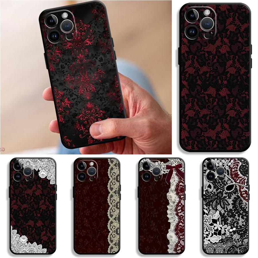 Apple Iphone 15 Pro Max - Coque de téléphone sexy en dentelle