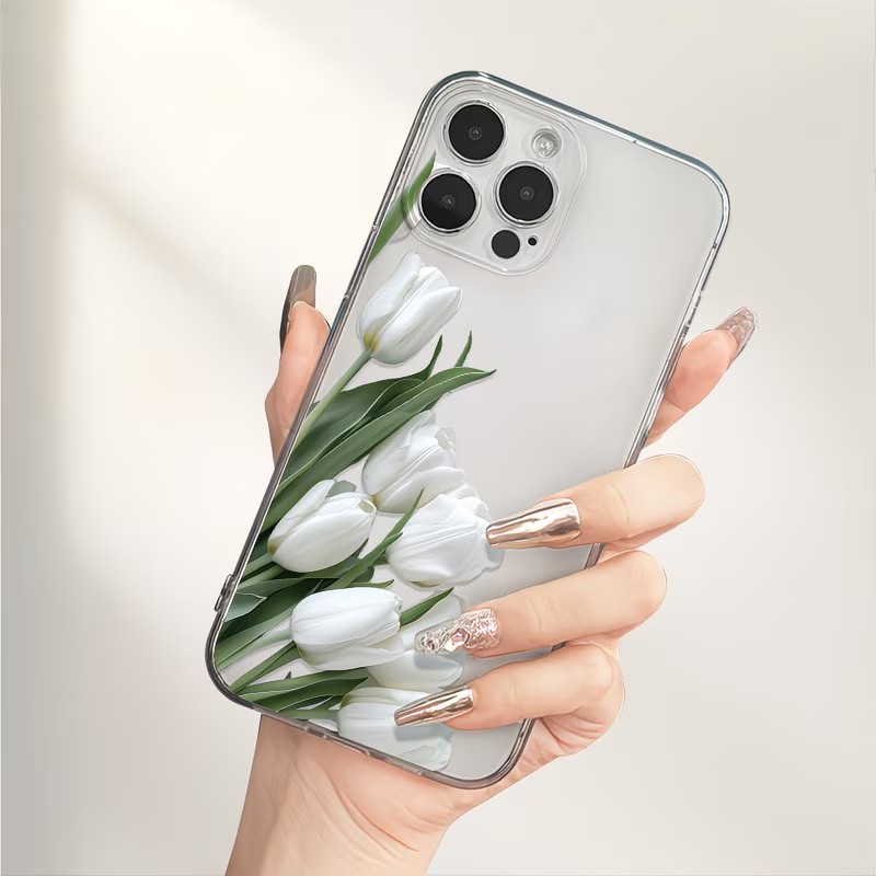 Apple Iphone 15 - Coque de téléphone imprimée tulipes pour