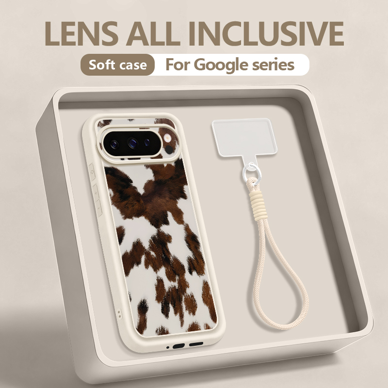 Google Pixel 9 Pro - Coque de téléphone imprimée léopard et