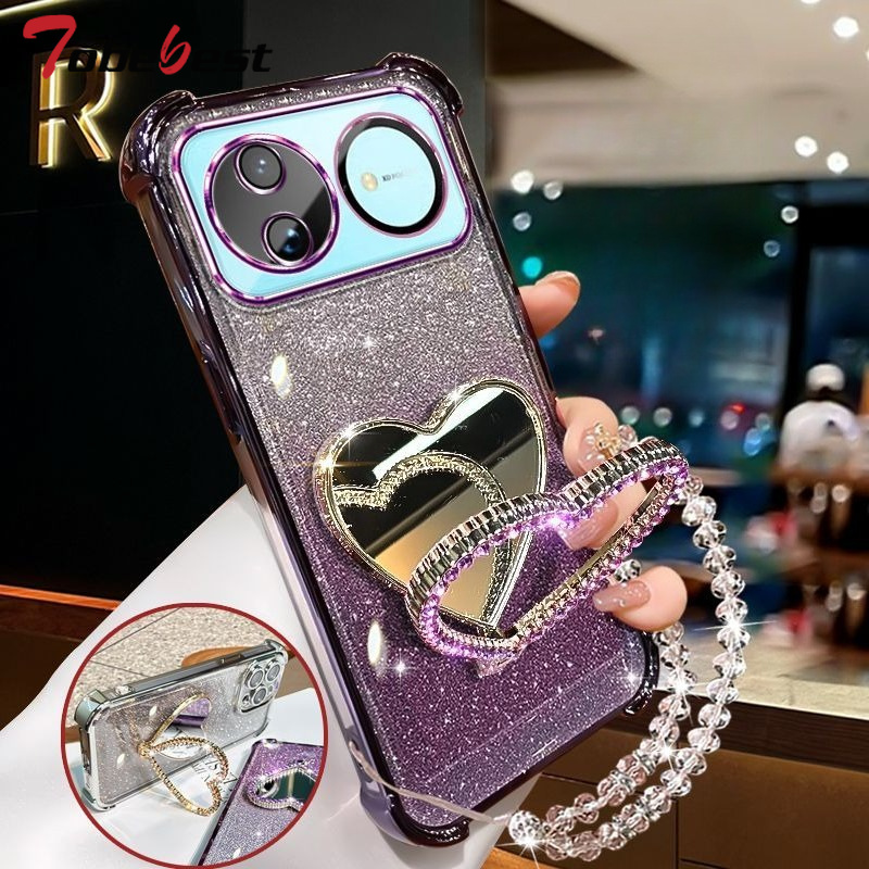 Huawei Nova 12 - Coque antichoc avec support miroir à
